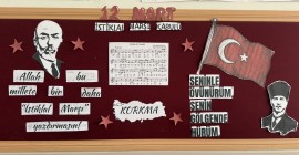 12 Mart istiklal marşı panosu