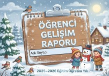 Kış temalı gelişim raporu kapağı