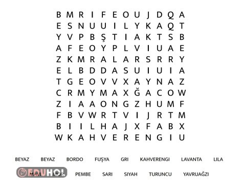 Kelime Avı Renk Bulmacası