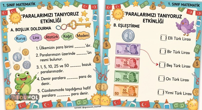 Paralarımız Renkli-Renksiz Etkinlik Sayfası