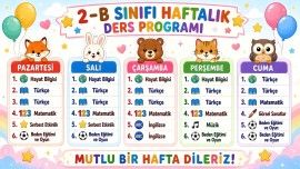 2.sınıf ders programı