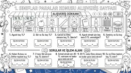Alışveriş Dükkanı 1.Sınıf Paralar Boyanabilir