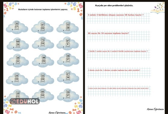 Eldeli Toplama İşlemi Alıştırma