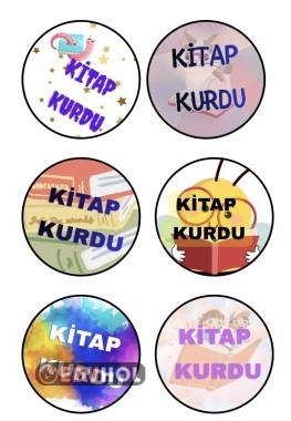 Kitap Kurdu Rozet Şablon