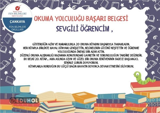 Kitap Okuma Sertifikası