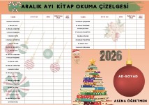 Aralık Ayı Kitap Okuma Çizelgesi