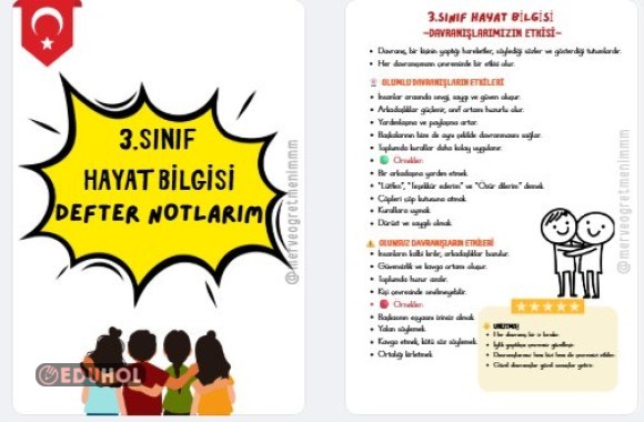 3.SINIF HAYAT BİLGİSİ DAVRANIŞLAMIZIN ETKİSİ