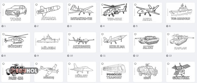 YERLİ VE MİLLİ ARAÇLARIMIZ BOYAMA VE PANO