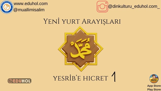 Peygamberimizin Hayatı-Yeni Yurt Arayışları ve Yesrib’e Hicret-1