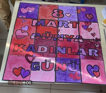 KADINLAR GÜNÜ GRUP ÇALIŞMASI BOYAMA 16 SAYFA