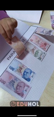 PARALARIMIZ ÇİFT TARAFLI DEFTERE YAPIŞTIRMA ETKİNLİĞİ