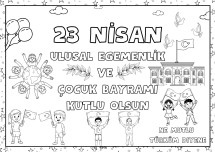 23 Nisan Grup Çalışması Boyama 20 sayfa