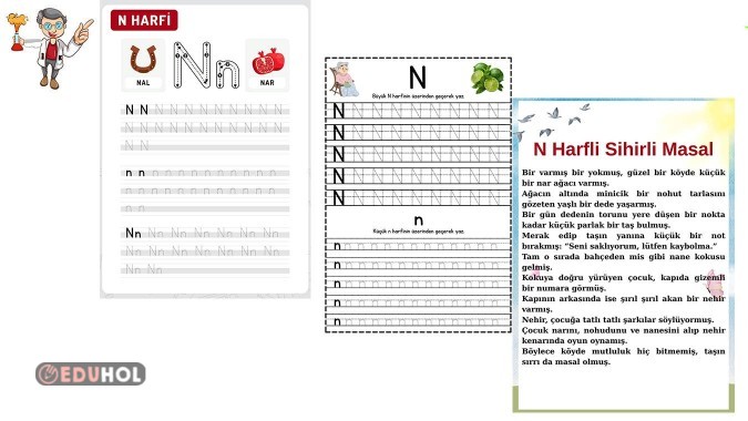 N Harfi Fasikülü - 5 Sayfa - Pdf