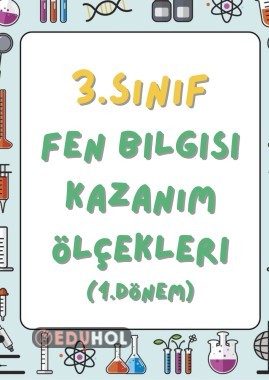 3. sınıf Fen bilgisi 1. döneme ait Kazanım değerlendirme ölçeği