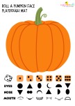 Roll a Pumpkin Face Playdough Activity