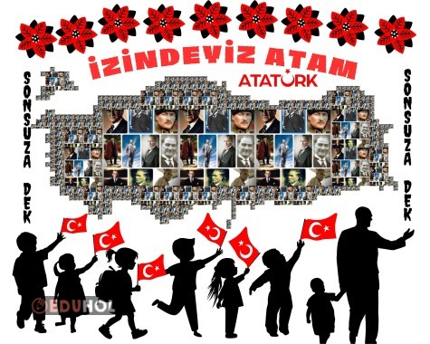 12 A4 LÜ ATAM İZİNDEYİZ OKUL PANOSU