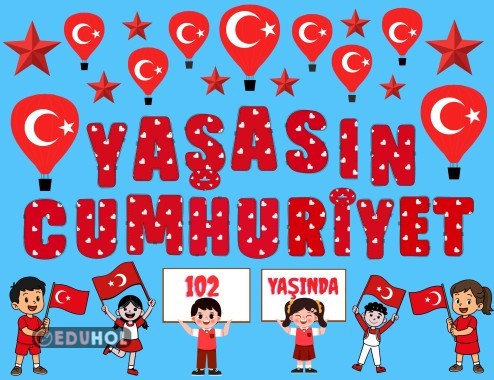 16 A4lü Yaşasın Cumhuriyet Adlı Okul Panosu