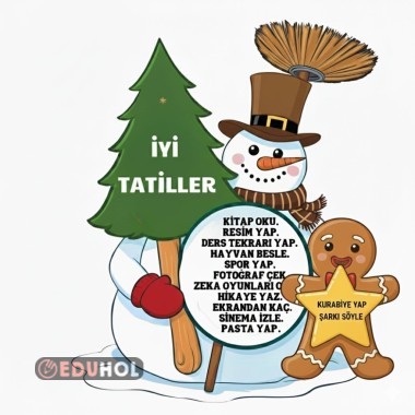 4LÜ İYİ TATİLLER KARNE SÜSÜ