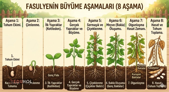 Fasülyenin Büyüme Aşamaları