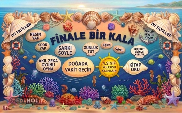 FİNALE BİR KALA 4. SINIF KARNE PANOSU