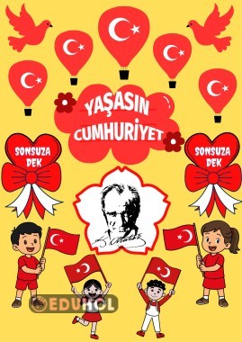 YAŞASIN CUMHURİYET Adlı Sınıf Kapı Süsü