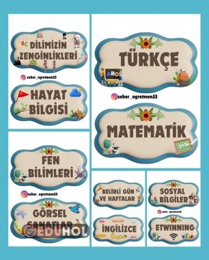 Sınıf Pano İsimlikleri