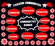 15 A4 Cumhuriyet Demek Adlı Okul Panosu