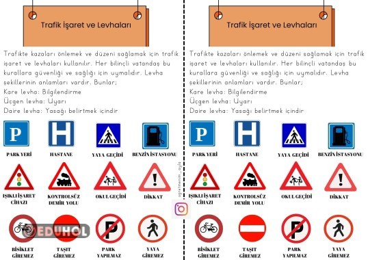 Trafik işaret ve levhaları