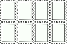 Pul Tasarımı Şablonu 23 Nisan