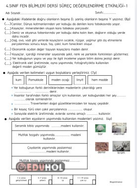Fen Bilimleri Süreç Değerlendirme-1
