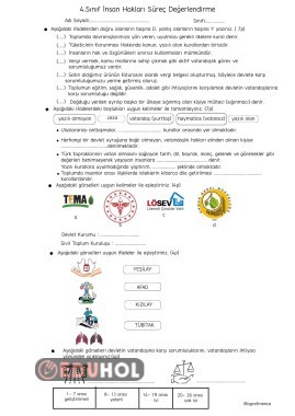 İNSAN HAKLARI SÜREÇ DEĞERLENDİRME