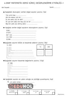Matematik Süreç Değerlendirme-1