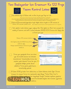 Yeni başlayanlar için Erasmus yazım kontrol listesi