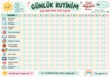 İlkokul öğrencileri için Günlük Rutinim