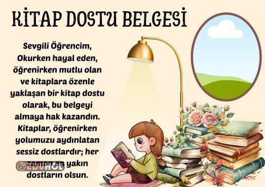 KİTAP DOSTU BELGESİ