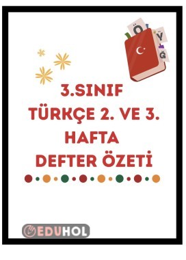 Türkçe 3.hafta defter özeti