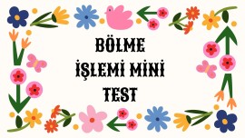 Bölme İşlemi Mini Test