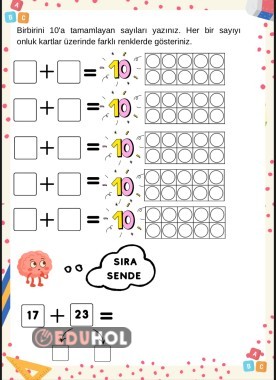 Zihinden Toplama Etkinlik Kağıdı