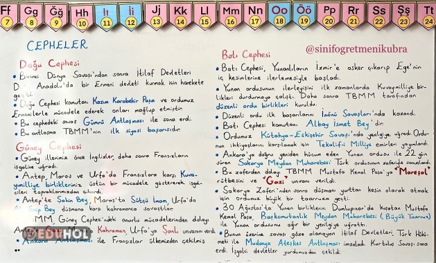 4. Sınıf 10. Hafta Ders Notları