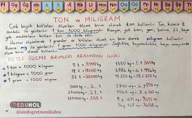 4. Sınıf 33. Hafta Ders Notları