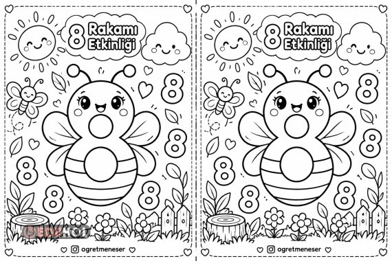 8 RAKAMI BOYAMA ÇALIŞMASI