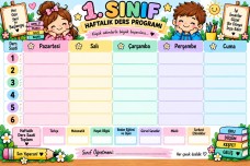 1. SINIF BOŞ DERS PROGRAMI