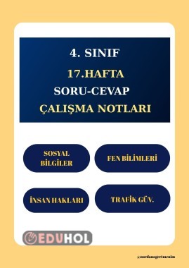 4. SINIF 17. HAFTA SORU-CEVAP DEFTER NOTLARI