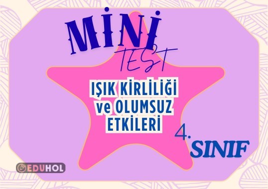 4.SINIF IŞIK KİRLİLİĞİ VE OLUMSUZ ETKİLERİ MİNİ TEST