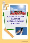 3. SINIF 32. HAFTA KAZANIM DEĞERLENDİRME SORULARI