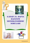 4. SINIF 25. HAFTA KAZANIM DEĞERLENİDRME SORULARI