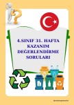 4. SINIF 31. HAFTA KAZANIM DEĞERLENDİRME SORULARI