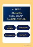 4. SINIF 31. HAFTA SORU-CEVAP DEFTER ÇALIŞMA NOTLARI