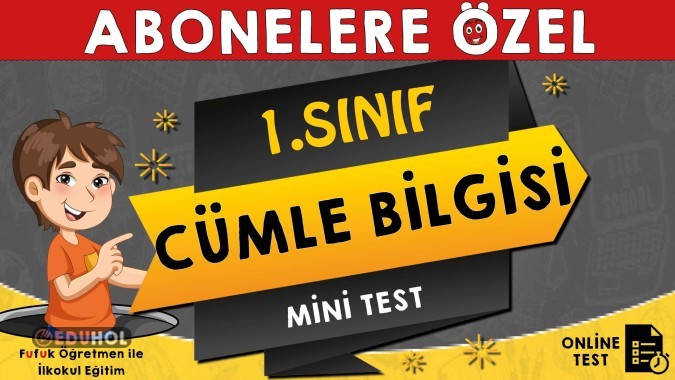 1.Sınıf Cümle Bilgisi Online Test - Ufuk Koca
