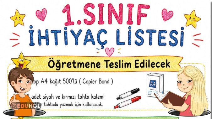 1.Sınıf İhtiyaç Listesi